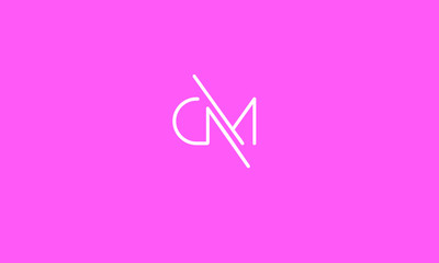 Alphabet letter monogram icon logos CM - obrazy, fototapety, plakaty