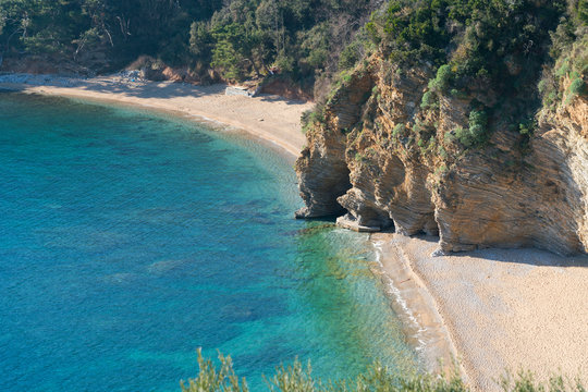 Mogren beach near the city of Budva