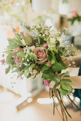  Beautiful powdery lilac roses and eucalyptus. Large wedding bouquet or bouquet for the celebration