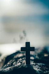 나무십자가,십자가,석양,cross,하늘
