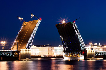 Fototapeta na wymiar drawbridge Saint-Petersburg