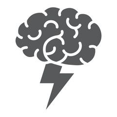 Brainstorm glyph icon, business and idea, creative sign, vector graphics, a solid pattern on a white background, eps 10.