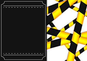 Warning abstract background, alarm poster design template, landing page, vector illustration