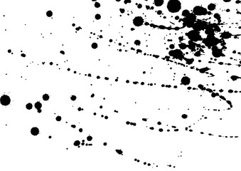 Black ink from the brush.