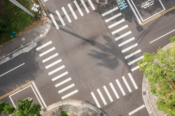 aerial view of street intersection © ChenPG