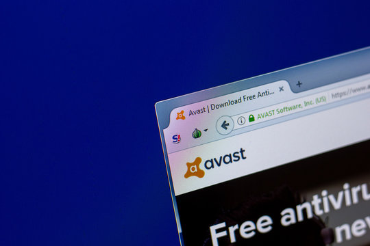 Ryazan, Russia - April 16, 2018 - Homepage Of Avast Antivirus On The Display Of PC.