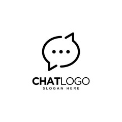 Chat Logo Template Design, Talk Logo, designed for chat applications