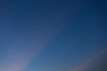 sunray on clear twilight sky background