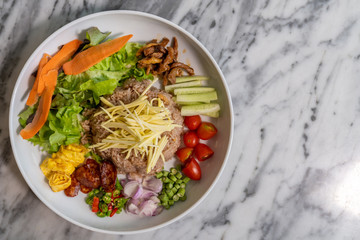 Shrimp paste fried rice (Khao khluk kapi)