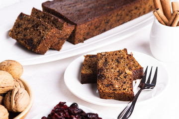 Pumpkin chlebell with raisins, cloves and cinnamon