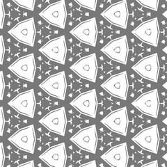 Naklejka premium Seamless vector pattern in ornamental style. Geometric desing texture for gift.