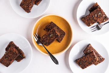 Carrot chlebell with pecan nuts