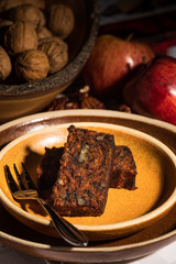 Carrot chlebell with pecan nuts