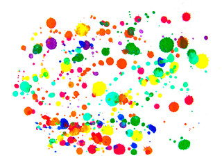 Multicolored splash watercolor blot.Colorful abstract watercolor.
