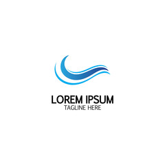 Water wave icon vector