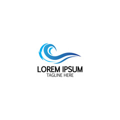Water wave icon vector