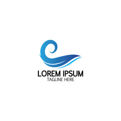 Obraz premium Water wave icon vector