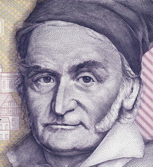 Carl Friedrich Gauss on 10 Deutsche Mark (1991). Great mathematician.