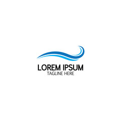 Obraz premium Water wave icon vector