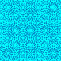 Seamless pattern on the cyan background