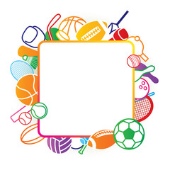 Vector sport ball and equipment  background.