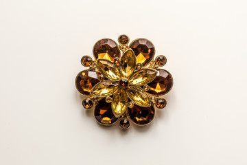 Vintage women's silver jewellery brooch