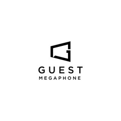 Modern logo design of megaphone and letter G with white background - EPS10 - Vector.