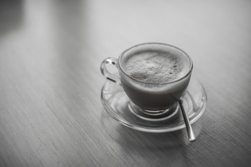 cup of coffee on table