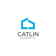 Simple logo design of home and real estate business with clean background - EPS10 - Vector.