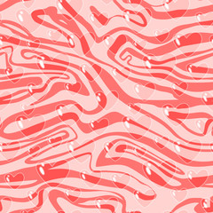 Seamless multi-colored with hearts of delicate color with stripes.