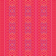 Creative design cloth pattern. Tribal ethnic ornament seamless pattern. Colorful vector illustration. Ethnic motif for textile