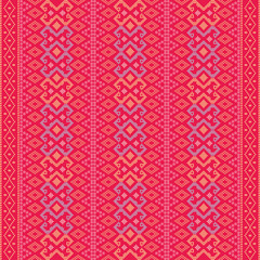 Creative design cloth pattern. Tribal ethnic ornament seamless pattern. Colorful vector illustration. Ethnic motif for textile