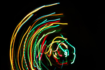 Abstract colorful motion background with blurred lights