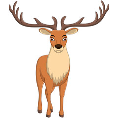 A deer cartoon isolated on white background