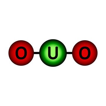 Uranium Oxide Molecule Icon.