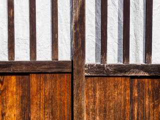 Traditional japanese wooden door