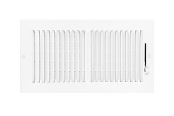 Air conditioning and heating vent on white