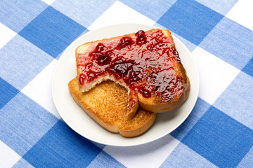 Toast with jam