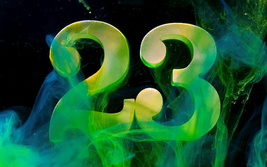 Numbers 23 on an amazing background. Concept for men's holiday Defender of the Fatherland Day.