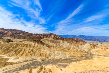 Naklejka premium Zabriskie Point desert landscape in Death Valley, California