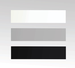 White, grey and black narrow sticker. vector