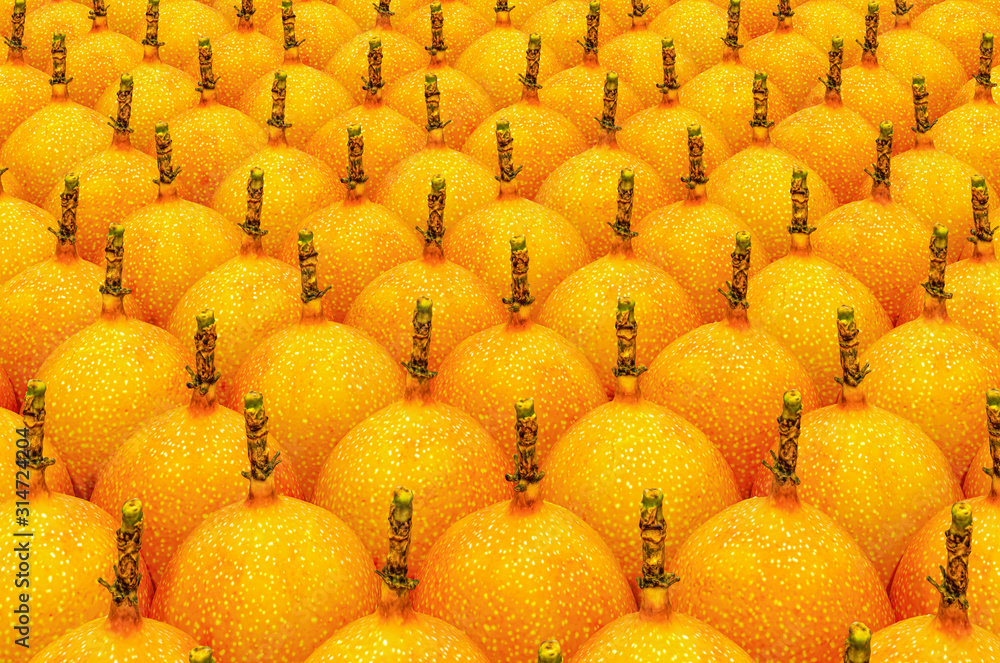 Poster background from grenadias with realistic texture, 3d rendering