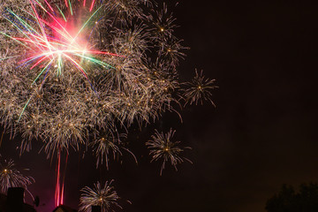 Silvester Feuerwerk und Raketen im Neujahr