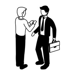 silhouette of businessmen standing with various views, poses and gestures