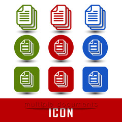 Set of multiple documents icons vector illustration