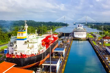 Foto op Aluminium View of Panama Canal from cruise ship © Solarisys