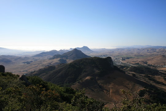 View Of Mountains Nine Sisters San Luis Obispo Central Coast California Morro Bay