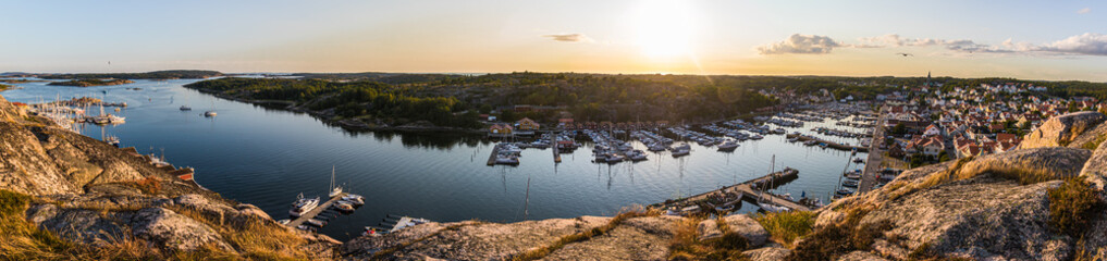 Panorama der Bucht von Grebbestad, Schweden