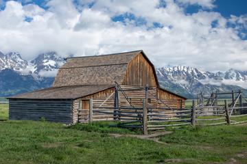 Fototapeta na wymiar Yellowstone barn Mormon Barn 