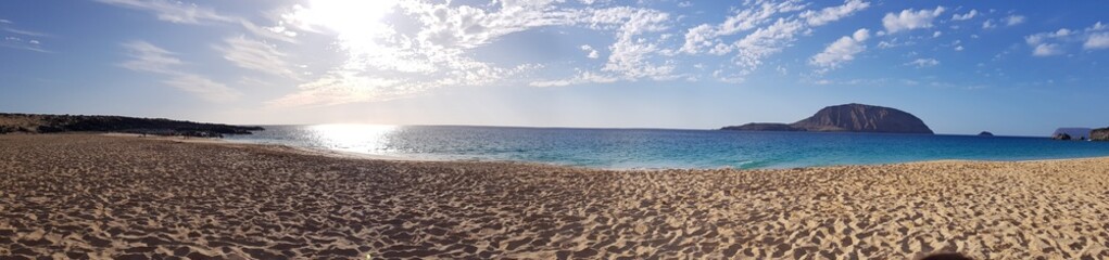 Playa de Las Conchas en la isla de La Graciosa